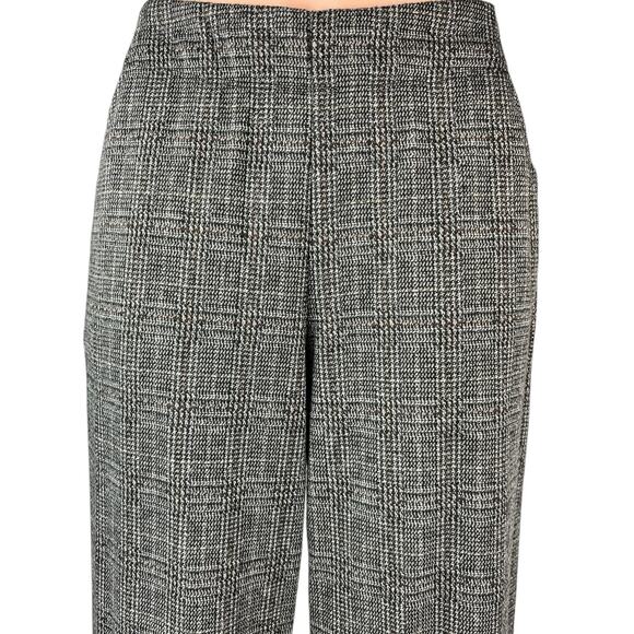 Max Studio Women's Gray Plaid Check Tweed Wide Leg High Waist Trousers Pants S - Picture 4 of 6